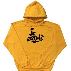 MF Doom Hoodie with Graffiti Gold (Black Print)
